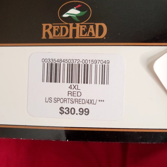 Redhead LS Button Front Shirt 4 XL - Picture 13 of 13